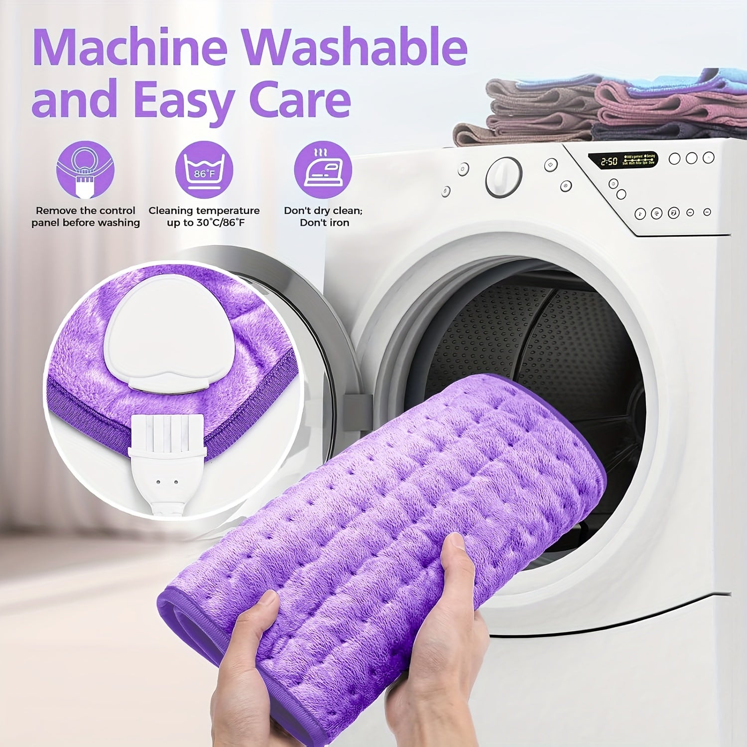 InfLuvRealm Heating Pad For Back, Neck And Shoulder, Soft Flannel Blankets, Electric Blanket With 6 Heat Settings, Auto Shut-Off, Machine Washable, Birthday Gifts For Women Men Local Warehouse