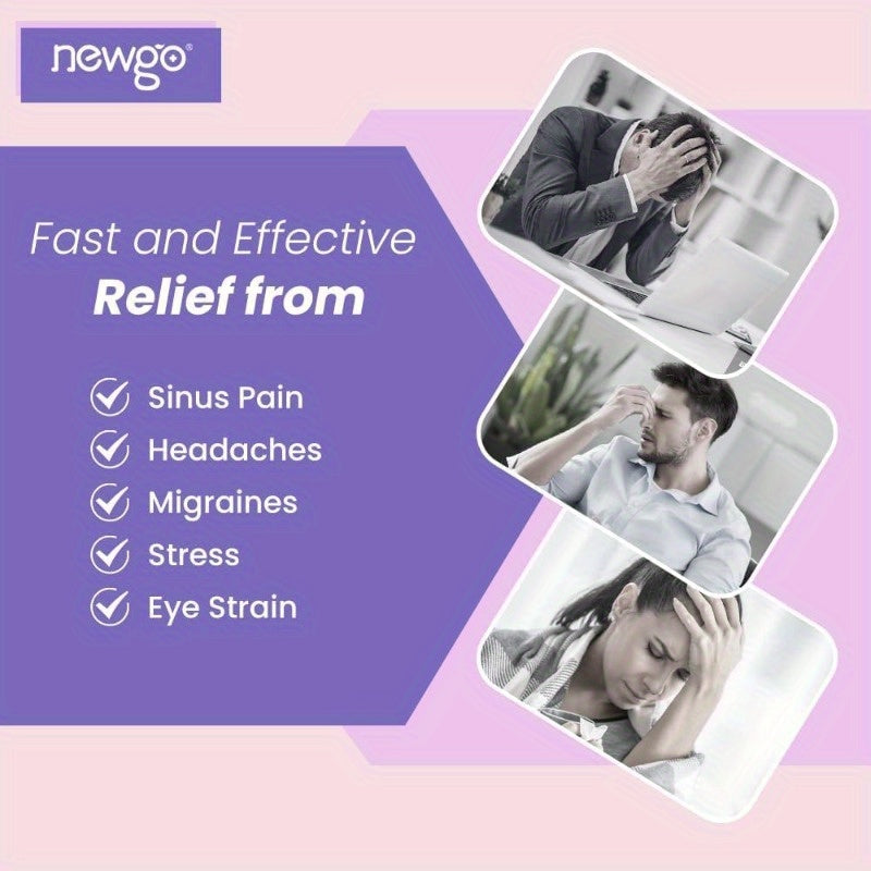 Microwavable Heating Pad Sinus Relief Mask - Microwaveable Warm Compress for Sinus Pressure, Migraines, Tension Headaches, Facial & Eye - Soft Fabric with Even Heat Distribution, Comfortable Eye Cutouts, Ideal for Cold Weather - Purple & Multi-Color
