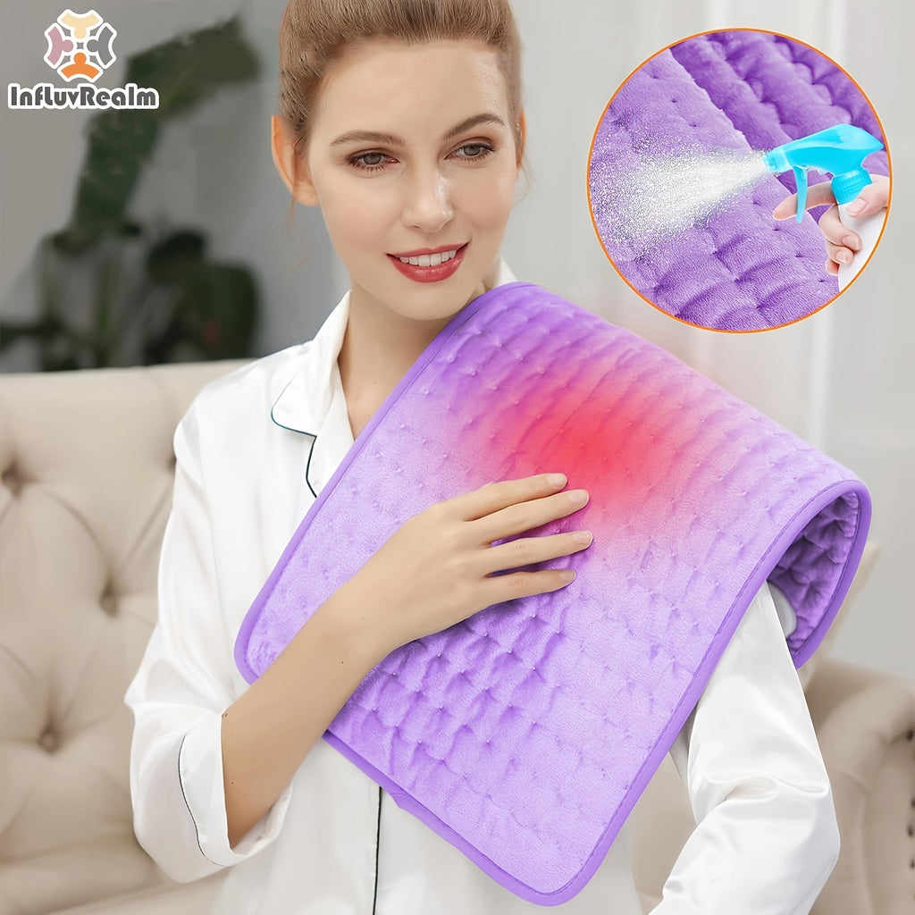 InfLuvRealm Heating Pad For Back, Neck And Shoulder, Soft Flannel Blankets, Electric Blanket With 6 Heat Settings, Auto Shut-Off, Machine Washable, Birthday Gifts For Women Men Local Warehouse